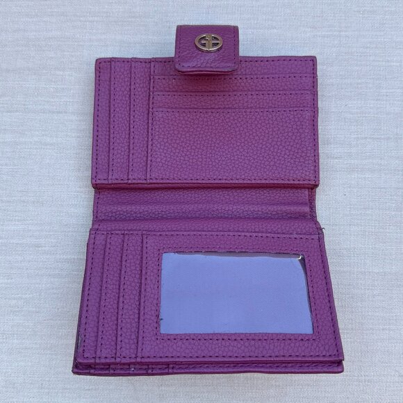 Giani Bernini Genuine Leather Wallet Purple - Picture 4 of 9